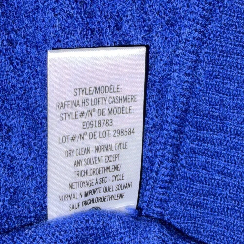 Theory women's Raffina HS Lofty cashmere sweater medium blue